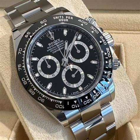 rolex daytona schwarz stahl|rolex daytona stahl.